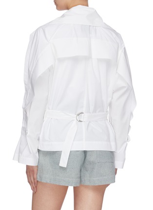 背面 - 点击放大 - 3.1 PHILLIP LIM - 双层衣领腰带纯棉府绸机车夹克