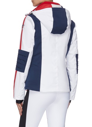 背面 - 点击放大 - ROSSIGNOL - Palmares拼色条纹褶裥功能夹棉滑雪连帽夹克