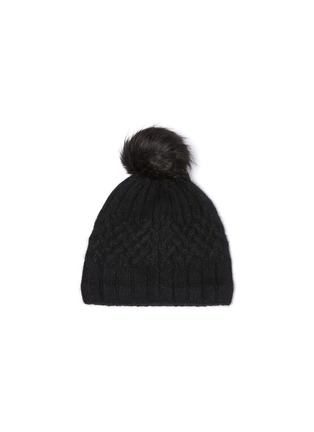 模特儿示范图 - 点击放大 - ROSSIGNOL - 金属丝线毛球混羊毛及安哥拉毛针织帽