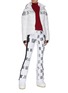 模特儿示范图 - 点击放大 - ROSSIGNOL - HIVER幻彩拼色条纹绗缝羽绒滑雪连帽夹克