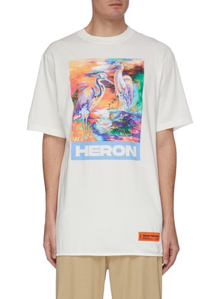 首图 - 点击放大 - HERON PRESTON - HERON BIRDS苍鹭印花纯棉T恤