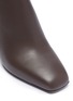 细节 - 点击放大 - SALVATORE FERRAGAMO - Teti金属粗跟小牛皮方头短靴