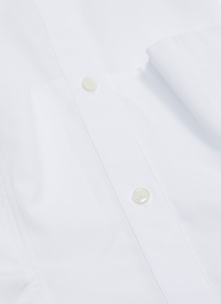  - NINA RICCI - 褶裥前短后长纯棉府绸衬衫