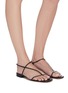 模特儿示范图 - 点击放大 - STUDIO AMELIA - '1.2' strappy slingback leather sandals