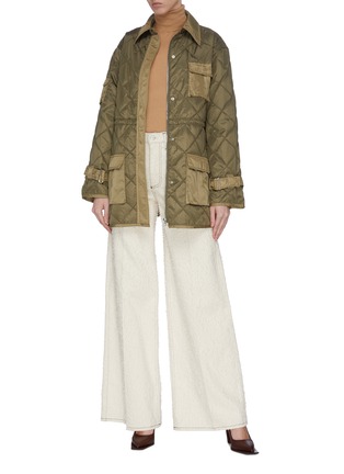 模特儿示范图 - 点击放大 - GANNI - 翻盖口袋绗缝oversize夹克