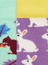 细节 - 点击放大 - HAPPY SOCKS - 儿童款拼色兔子松鼠图案针织袜两件套