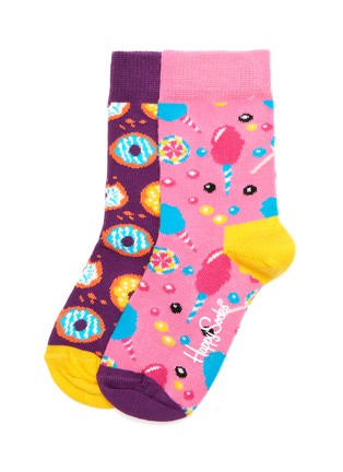 首图 - 点击放大 - HAPPY SOCKS - 儿童款拼色甜甜圈冰淇淋图案针织袜两件套