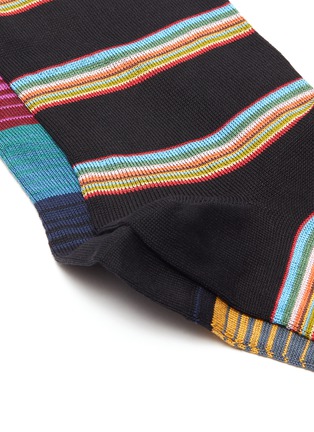 细节 - 点击放大 - PAUL SMITH - 拼色条纹针织袜三件套