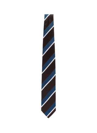模特儿示范图 - 点击放大 - STEFANOBIGI MILANO - Taro拼色条纹领带