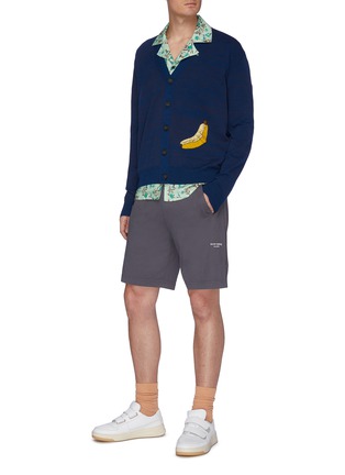 模特儿示范图 - 点击放大 - ACNE STUDIOS - 香蕉图案混羊毛针织开衫