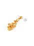 细节 - 点击放大 - OSCAR DE LA RENTA - 人造珍珠点缀花卉造型金属耳环