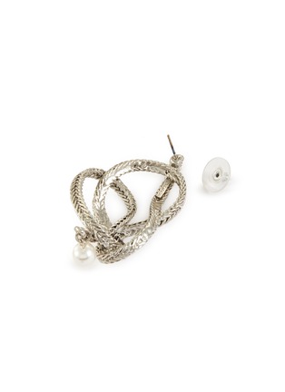 细节 - 点击放大 - OSCAR DE LA RENTA - 人造珍珠点缀链条造型耳环