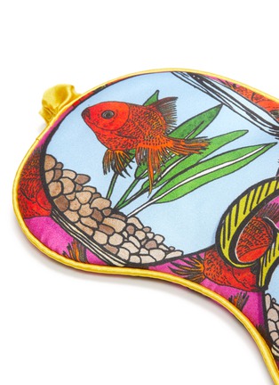 细节 - 点击放大 - JESSICA RUSSELL FLINT - GOLDFISH鱼缸图案G字母真丝眼罩