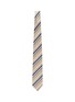 模特儿示范图 - 点击放大 - STEFANOBIGI MILANO - Regimental拼色条纹丝混亚麻领带