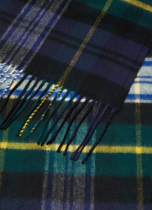 细节 - 点击放大 - JOHNSTONS OF ELGIN - 苏格兰格纹流苏围巾