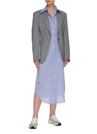 模特示范图 - 点击放大 - ACNE STUDIOS - 混棉衬衫式连衣裙