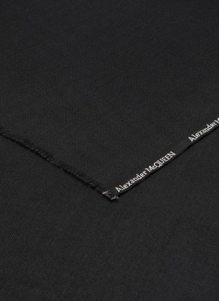细节 - 点击放大 - ALEXANDER MCQUEEN - 品牌标志羊绒混丝围巾