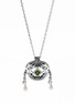 首图 - 点击放大 - GONG SHANG - 钻石绿宝石淡水珍珠18ct白金荷包造型吊坠项链