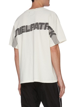 背面 - 点击放大 - DANIEL PATRICK - 拼接设计品牌名称logo线条纯棉T恤