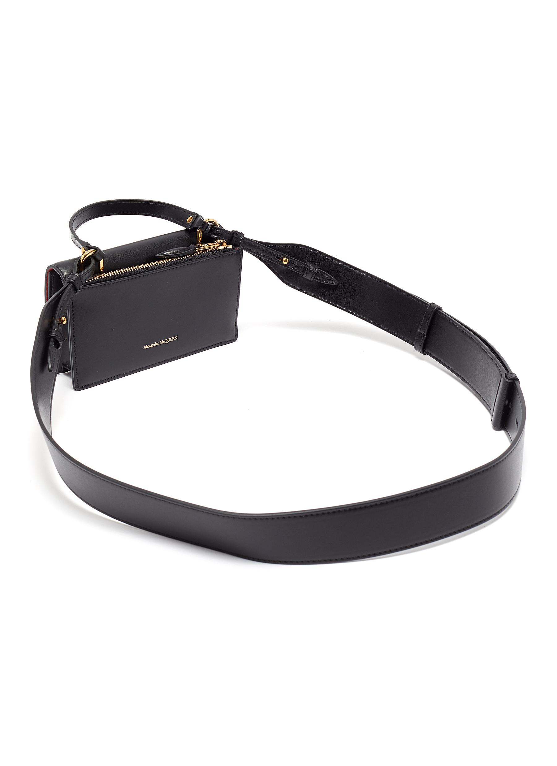 ALEXANDER MCQUEEN SKULL LOCK LEATHER CROSSBODY BAG