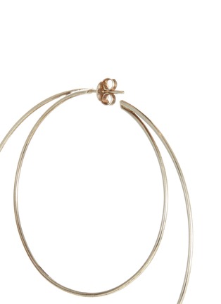 细节 - 点击放大 - LYNN BAN - 'Crescent Hoops' silver earrings