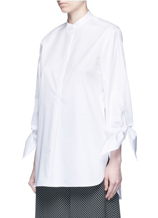 正面 -点击放大 - TIBI - 扭结袖口纯棉衬衫