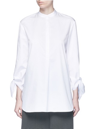 首图 - 点击放大 - TIBI - 扭结袖口纯棉衬衫