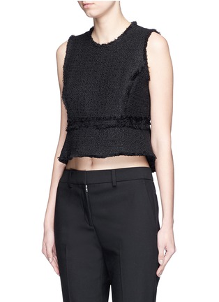 正面 - 点击放大 - PROENZA SCHOULER - 编织花呢荷叶边上衣