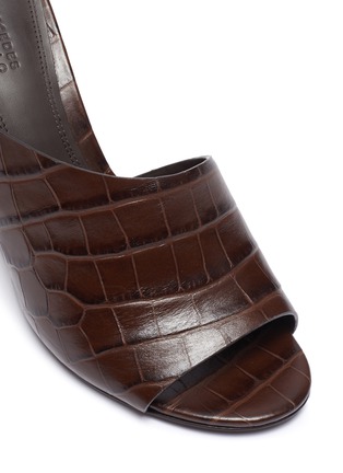 细节 - 点击放大 - MERCEDES CASTILLO - IZAR几何粗跟鳄鱼纹真皮穆勒鞋