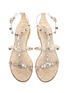 细节 - 点击放大 - SOPHIA WEBSTER - DINA仿水晶透明搭带金属感真皮凉鞋