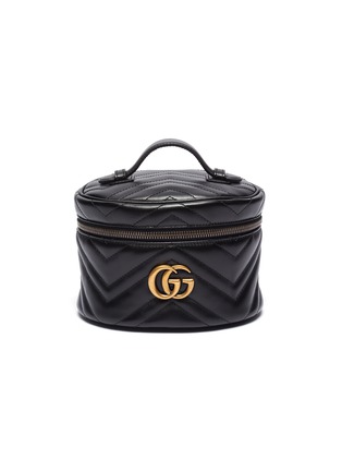 首图 - 点击放大 - GUCCI - MARMONT GG logo人字纹绗缝真皮箱型背包