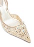 细节 - 点击放大 - RENÉ CAOVILLA - 仿水晶珠饰点缀尖头蕾丝露跟鞋