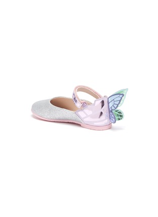 细节 - 点击放大 - SOPHIA WEBSTER - CHIARA幼儿款立体蝴蝶翅膀闪粉玛丽珍鞋