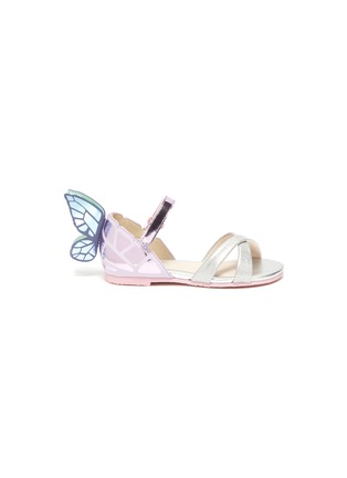 首图 - 点击放大 - SOPHIA WEBSTER - CHIARA幼儿款闪粉交叉搭带立体蝴蝶造型凉鞋