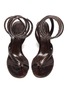 细节 - 点击放大 - BOTTEGA VENETA - 圆环搭带蛇纹真皮高跟凉鞋