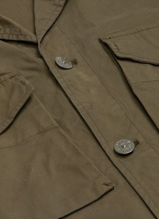  - STONE ISLAND - Ghost piece可拆式品牌标志徽章翻盖口袋棉质斜纹布夹克