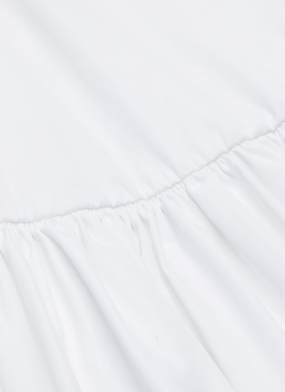 细节 - 点击放大 - ALEXANDER MCQUEEN - 泡泡袖褶裥纯棉连衣裙