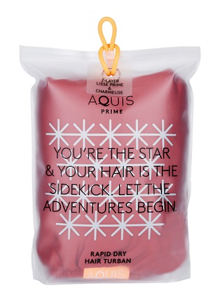 首图 -点击放大 - AQUIS - AQUIS HOLIDAY双层头发专用浴巾－红色