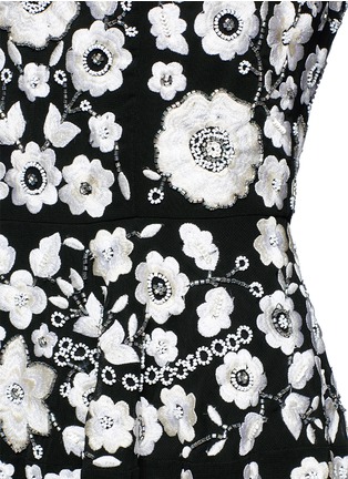细节 - 点击放大 - NEEDLE & THREAD - 珠饰点缀花卉刺绣连衣裙