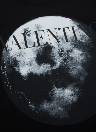  - VALENTINO GARAVANI - Moon品牌名称月球图案纯棉T恤