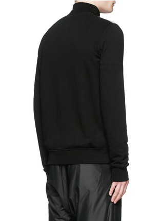 背面 - 点击放大 - RICK OWENS DRKSHDW - 皮革拼接纯棉夹克