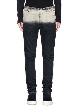 细节 - 点击放大 - RICK OWENS DRKSHDW - 拼色纯棉牛仔裤