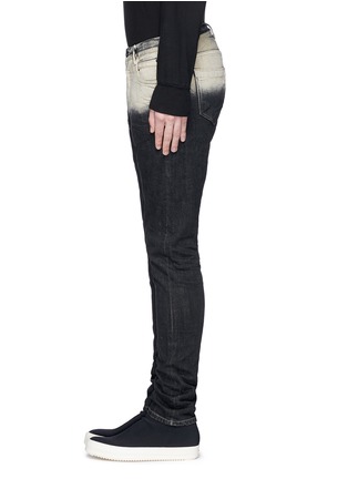 细节 - 点击放大 - RICK OWENS DRKSHDW - 拼色纯棉牛仔裤