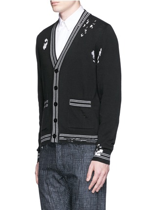 正面 -点击放大 - MAISON MARGIELA - 破洞设计混棉针织外套