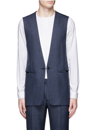 细节 - 点击放大 - MAISON MARGIELA - 单色西服外套连马甲