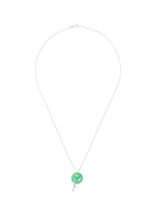 首图 - 点击放大 - SAMUEL KUNG - 'Wheel' diamond jade 18k white gold pendant