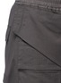 细节 - 点击放大 - RICK OWENS DRKSHDW - 布饰拼贴低裆纯棉及膝短裤