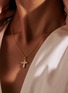  - JOHN HARDY - Classic Chain Diamond 18K Gold Cross Pendant Necklace — Size 16-18