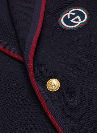  - GUCCI - Palma双G标志拼色围边羊毛混棉西服外套