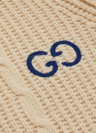  - GUCCI - 双G logo羊毛针织开衫